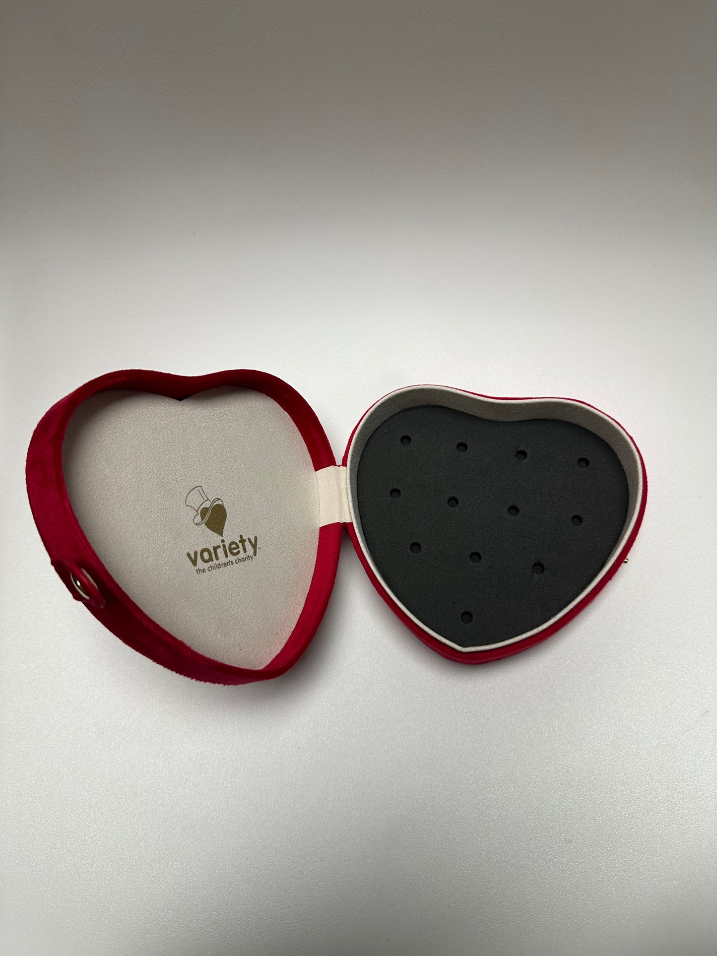 Gold Heart Pin Badge Collection Box